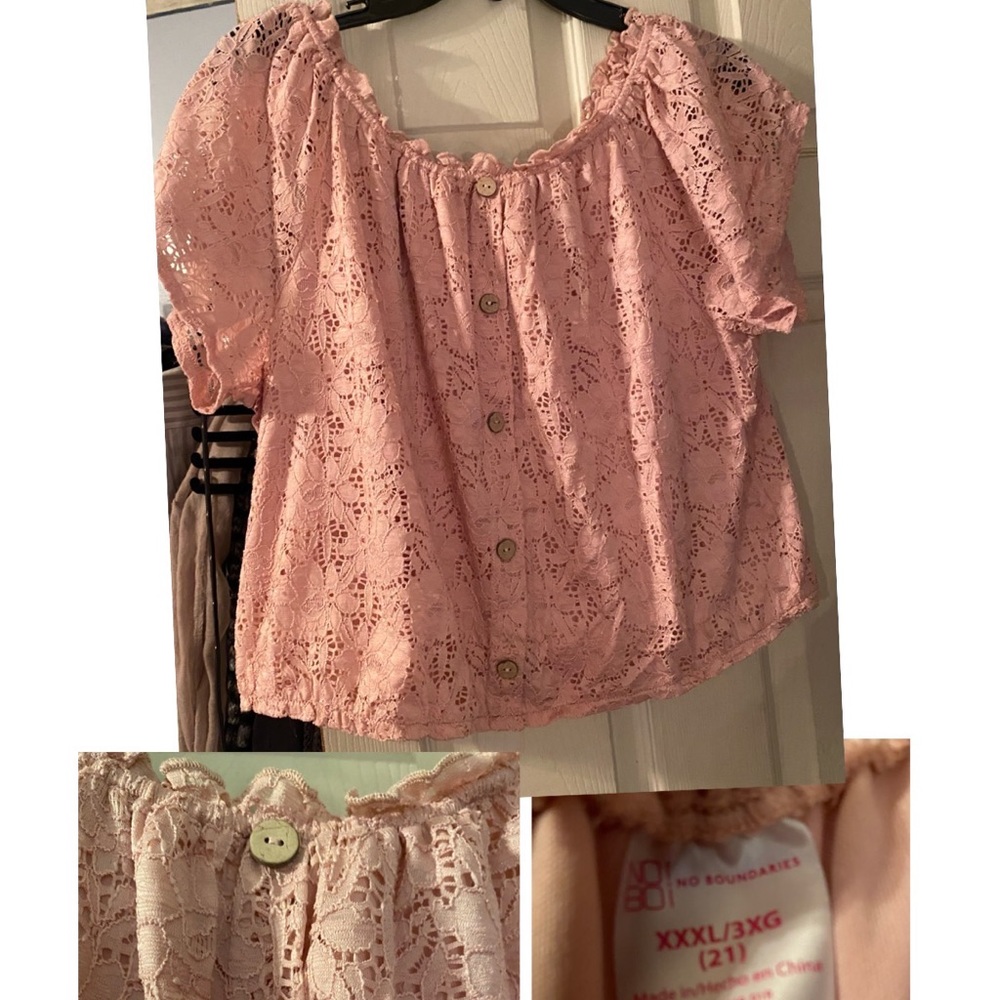 Fully lined pink lace top